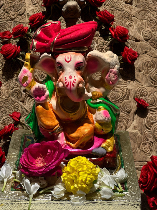 Morya Ganpati - 6inch Eco-Friendly Ganesh Ji #pujasansar