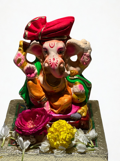 Morya Ganpati - 6inch Eco-Friendly Ganesh Ji #pujasansar